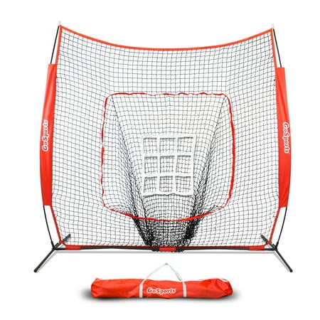 Gosports 7'x7' Baseball Softball Practice Pitching Fielding Net With Bonus S