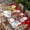 Red Green White, variant on Red Christmas Table Cloths for 4 Foot Rectangle Tables, Snowman Snowflake Xmas Tree Gifts Patio Waterproof Elastic Fitted Tablecloths, Washable Rectangular Table Cover for Camping