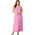 thumbnail image 4 of Jessica London Women's Plus Size Stretch Knit Tank Maxi Dress, 4 of 5