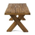 thumbnail image 2 of Noble House Farmhouse Acacia Wood Rectangle Coffee Table, Teak, 2 of 7