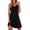 Black, variant on Aboser Women’s Chemise Nightgown Cozy Lace Trim Sleepdress Casual Wide Strap Loungewear Lightweight Soft V Neck Short Nightshirts Solid Color Loose Sleep Gowns