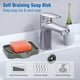 thumbnail image 3 of 3-Pack Soap Dishes for Bar Soap, Sponge Holder for Kitchen Sink, Silicone Sponge holder, bar Soap Holder (Grey), 3 of 4