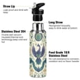thumbnail image 3 of Yayeee 20oz Insulated Water Bottle Double Wall Stainless Steel with Flip Straw Lid, Green Animals Pattern, 3 of 7