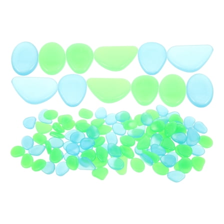 Phenofice 100pcs Glow Pebbles Waterproof Decorative Rocks Glow In The Dark For Outdoor Landscape