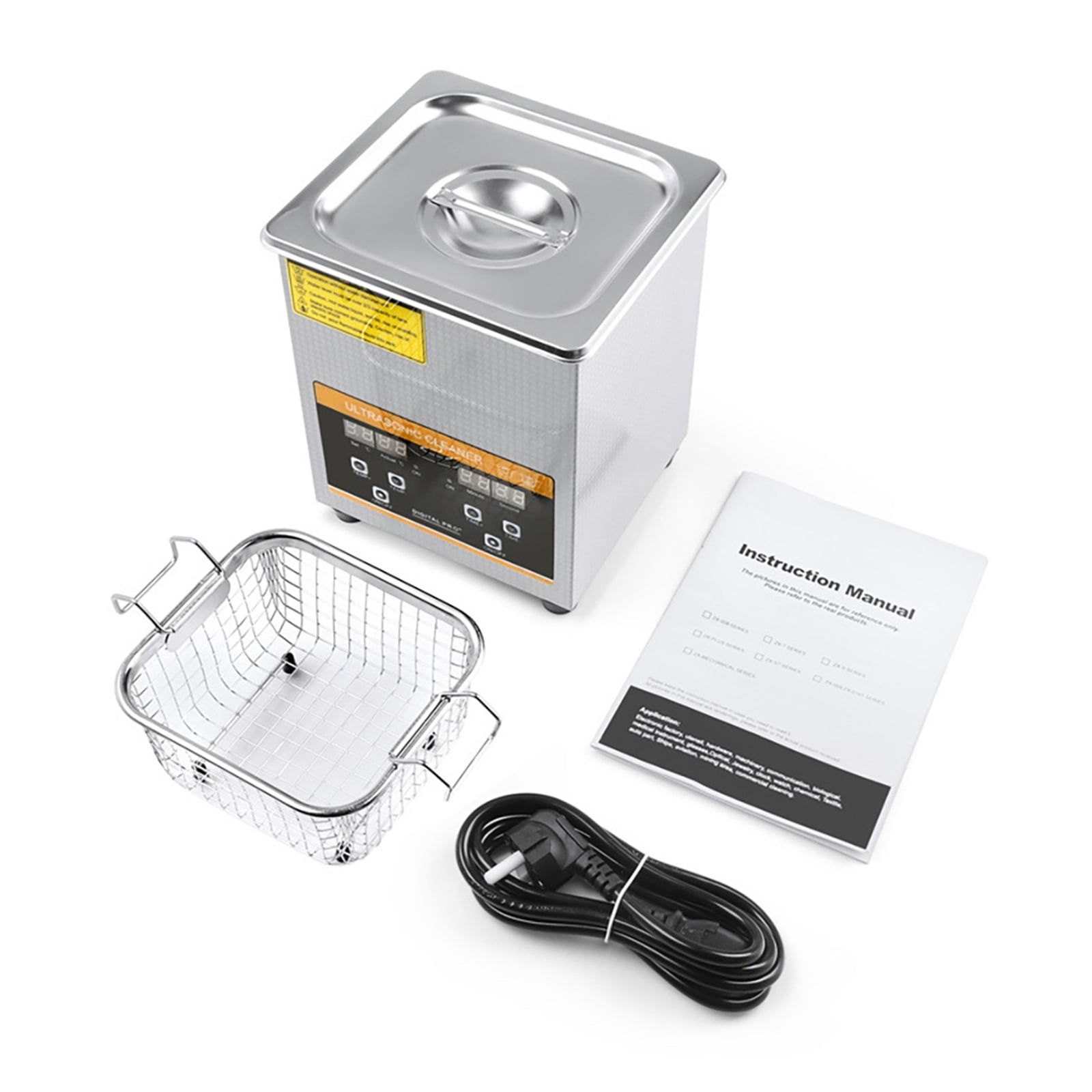 40Khz Digital Ultrasonic Cleaner 60W Sonicator Bath Degas for Gold Silver Jewelry Glasses Jade