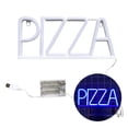 thumbnail image 2 of Opvise Pizza Letter Neon Sign LED Light Creative Shape Energy-saving Flicker Free Wall Art Background Neon Lamp Decor for Christmas Blue, 2 of 8