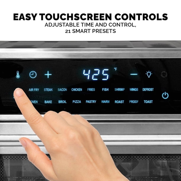 Kalorik MAXX® Touch 16 Quart Air Fryer Oven and Grill, Stainless