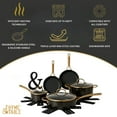 thumbnail image 3 of Thyme & Table Supreme 12-Piece Non-Stick Cookware Set, Pots and Pans Set- Bronze, 3 of 24