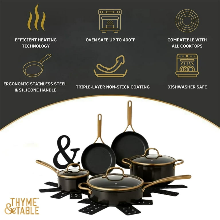 Free Shipping! Thyme & Table Non-Stick 12-Piece Cookware Set