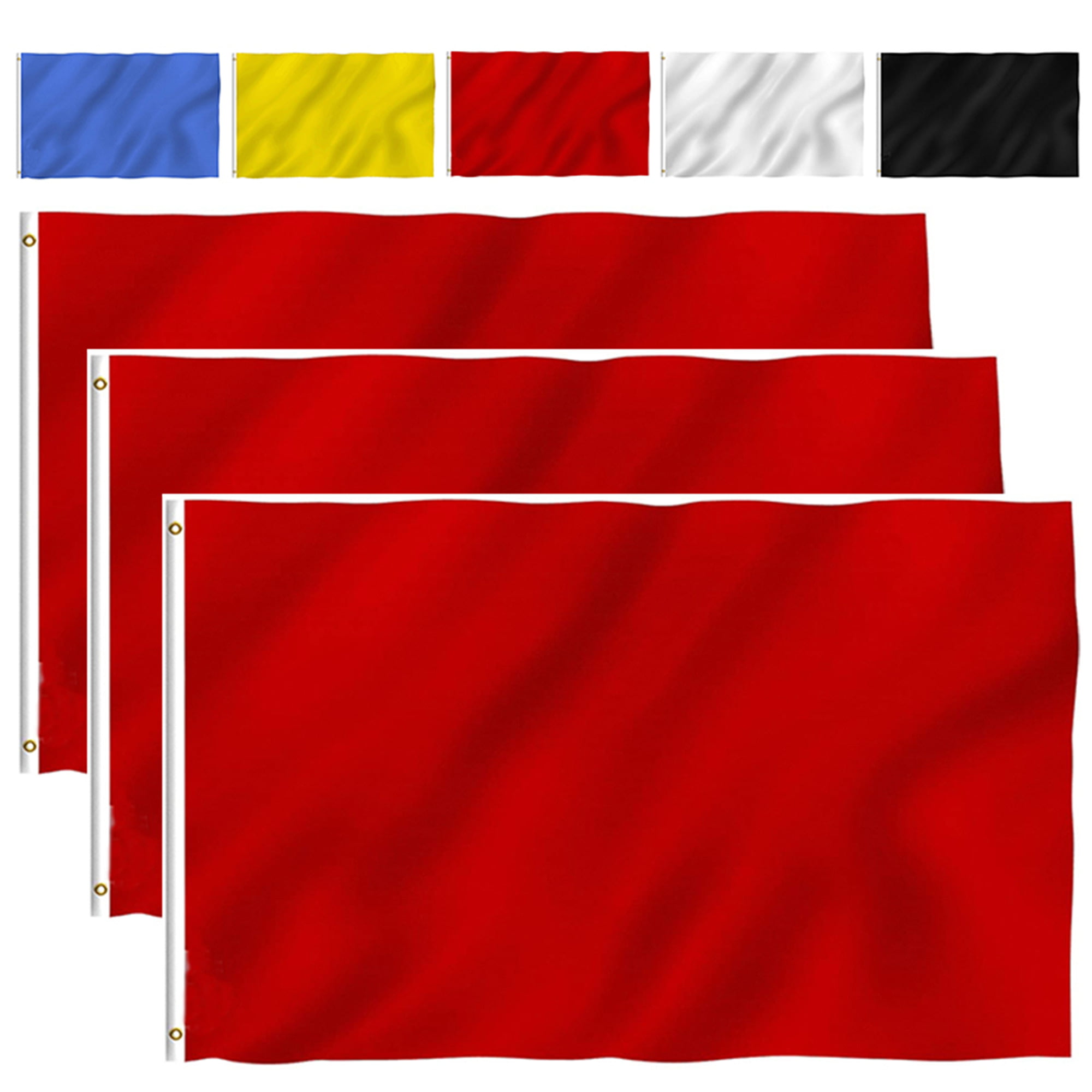 Plain 5ft x 3ft Red and White Flag