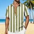 thumbnail image 2 of CHUMUD Men's Beach Shirt Short Sleeve Casual Striped Top Summer Vacation Fashion Tee (Avail for Big & Tall), 2 of 7