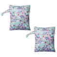 thumbnail image 1 of Baby Diapers Bag Infant Items Storage Pouch Outdoor Indoor Breathable Polyester Hanging Design 2Pcs, 1 of 4