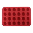 thumbnail image 1 of Wedding Supplies DIY Craft Ice Cube Cupcake Silicone Mold 24 Cavity Baking Muffin Cup Muffin Cup Cake RED, 1 of 1