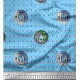 thumbnail image 1 of Soimoi Cotton Poplin Fabric Disk Hardware Printed Fabric 1 Yard 56 Inch Wide, 1 of 1