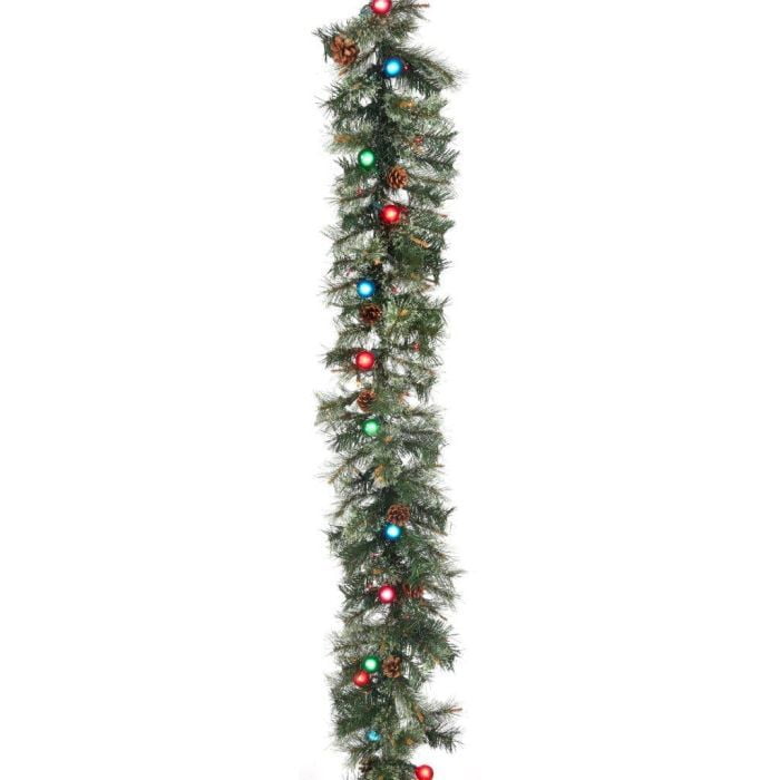 Details about   Cedar Mix Garland~PineCone,Jute Wrap Ball Ornament,Snow,Glitter~PVC~6 ft.L 