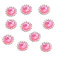 thumbnail image 1 of Botones de de imitación de de acrílico de 10 piezas de 18 mm para la fabricación de diademas de joyería de vestir Rosa caliente Sunnimix Botones de acrílico, 1 of 7