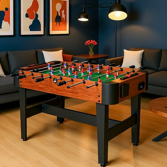 GOMYHOME 48-Inch Foosball Table, Classic Wood Grain Soccer Table for Game Room - Kids & Adults