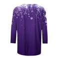 thumbnail image 2 of GA WEIHUA Online Deals,Womens Tops Casual 3/4 Sleeve Shirts Crew Neck Loose Casual Blouses Vintage Christmas Graphic Print Tshirts(Purple,Small), 2 of 5