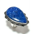 thumbnail image 2 of Natural Lapis Lazuli Gemstone Handmade 925 Sterling Silver Ring Size 10, 2 of 2