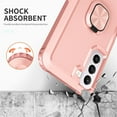 thumbnail image 6 of SaniMore for Samsung Galaxy S23 Multi-Functional Case, 3-Layer Protection Magnetic Cover Support Car Mount & 360° Rotatable Ring Kickstand Full Body Shockproof Protective Shell, Rosegold, 6 of 7