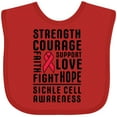 thumbnail image 3 of Inktastic Sickle Cell Awareness Strength Courage and Support Boys or Girls Baby Bib, 3 of 4
