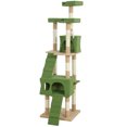 thumbnail image 1 of CoSoTower 68-inch Multi-Level Cat Scratching Tree Kitty Activity Center Post Tower Condo Pet Furniture w/ Toy Green, 1 of 7