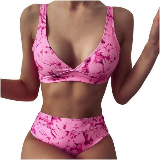 CEHVOM Bikini Mode pour Femmes Ensemble Maillot de Bain Deux Pièces Imprimé