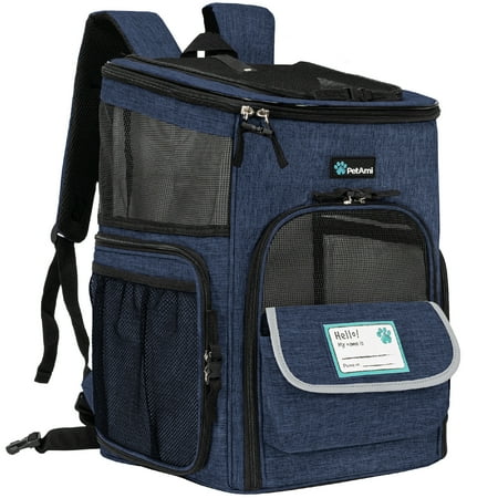 UPC: 0819594025623 | PetAmi Airline Approved Pet Carrier Backpack  Navy