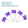 thumbnail image 4 of Uxcell Flag Map Push Pins, 1 Inch Travel Map Pins with Plastic Head, Purple, 100Pack, 4 of 6