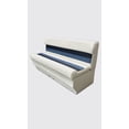 thumbnail image 2 of Horizon 3012-AADK 55 in. Premium Series Pontoon Bench Seat Cushion Set, White, Navy & Blue, 2 of 3