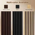 thumbnail image 2 of Fahomiss Half-Round Fluted Acoustic Wood Slat Wall Panels 4-Pack 47"x24", Walnut 3D Soundproof, 2 of 10
