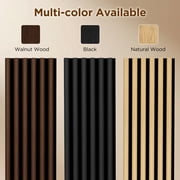 MuroPanel 47x24 Half-Round Acoustic Wood Slat Wall Panels 4-Pack, Fluted 3D Decor, Natural