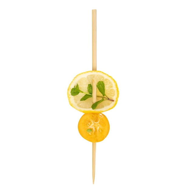Pinchos para restaurante Kebab Skewers, bambú de 6.5 pulgadas, 100 cuadrados