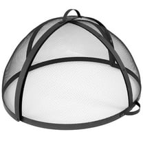 Sunnydaze Easy Access 40" Round Steel Spark Screen with Hinged Door