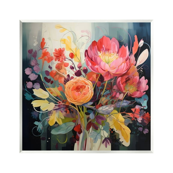 Stupell Industries Modern Mixed Blooms Botanical & Floral Painting Unframed Art Print Wall Art, 12 x 12
