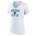thumbnail image 2 of Women's White New York City FC Victory Arch Logo V-Neck T-Shirt, 2 of 3
