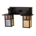 thumbnail image 2 of Meyda Tiffany 194879 Hyde Park 2 Light 17" Wide Vanity Light - Brown, 2 of 4