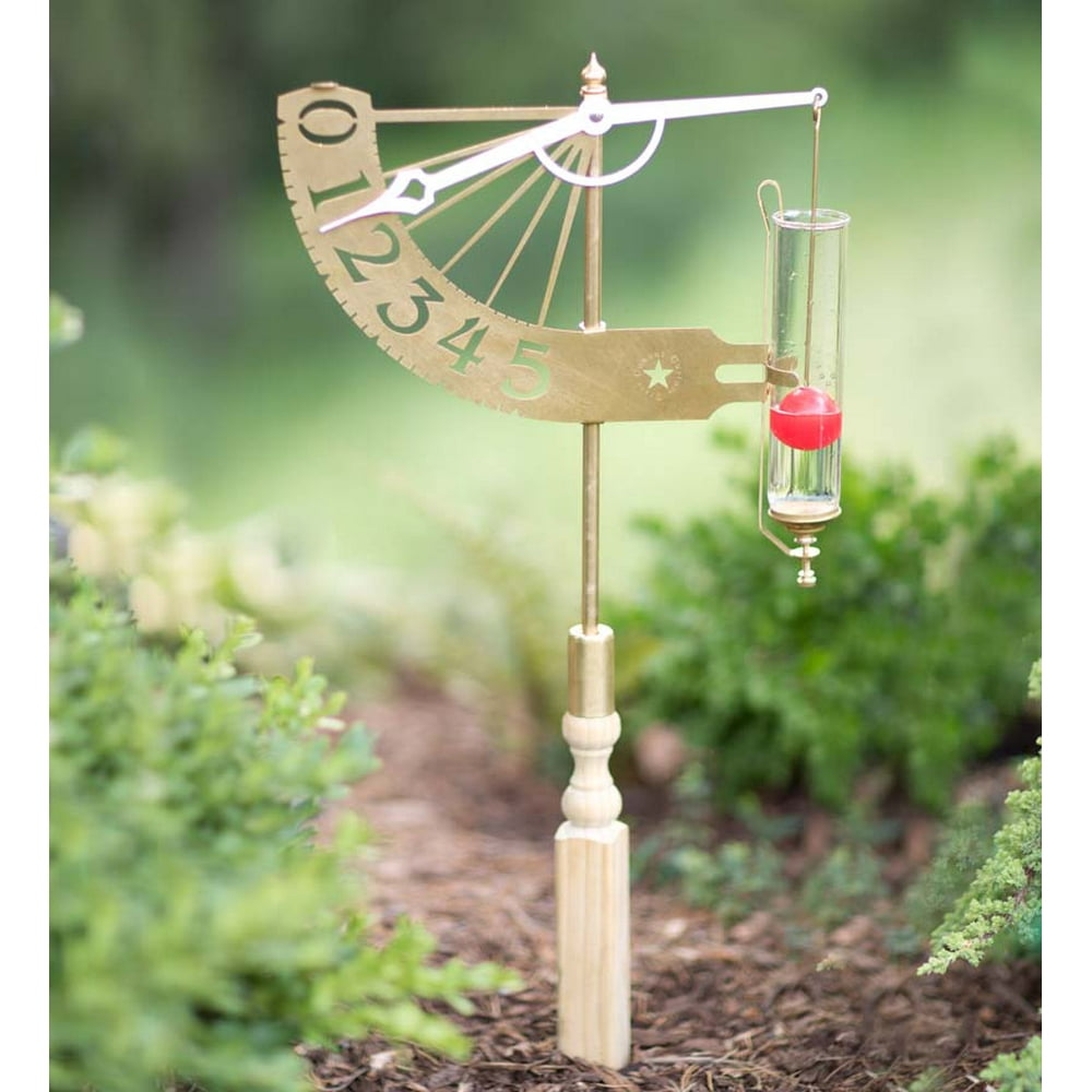 Solid Brass Jeffersonian Rain Gauge - Walmart.com - Walmart.com