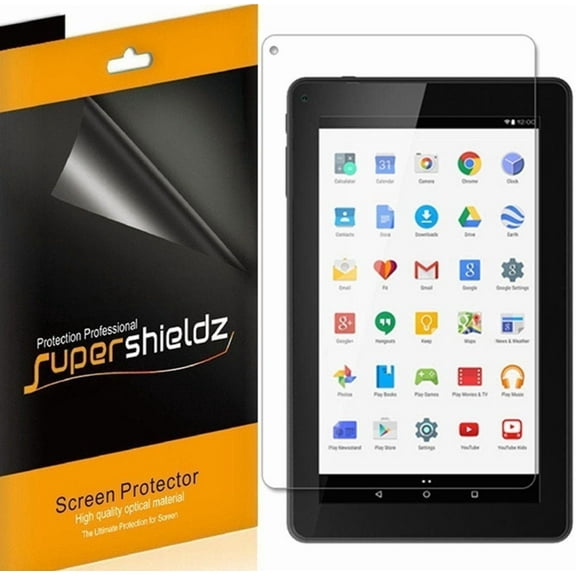 [3-pack] Supershieldz for Polaroid 9" HD Tablet (P909) Screen Protector, Anti-Bubble High Definition (HD) Clear Shield