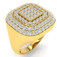 thumbnail image 4 of 3Ct Men's Diamond Ring Wide High Polished Anniversary Band White or Yellow Gold, 4 of 4