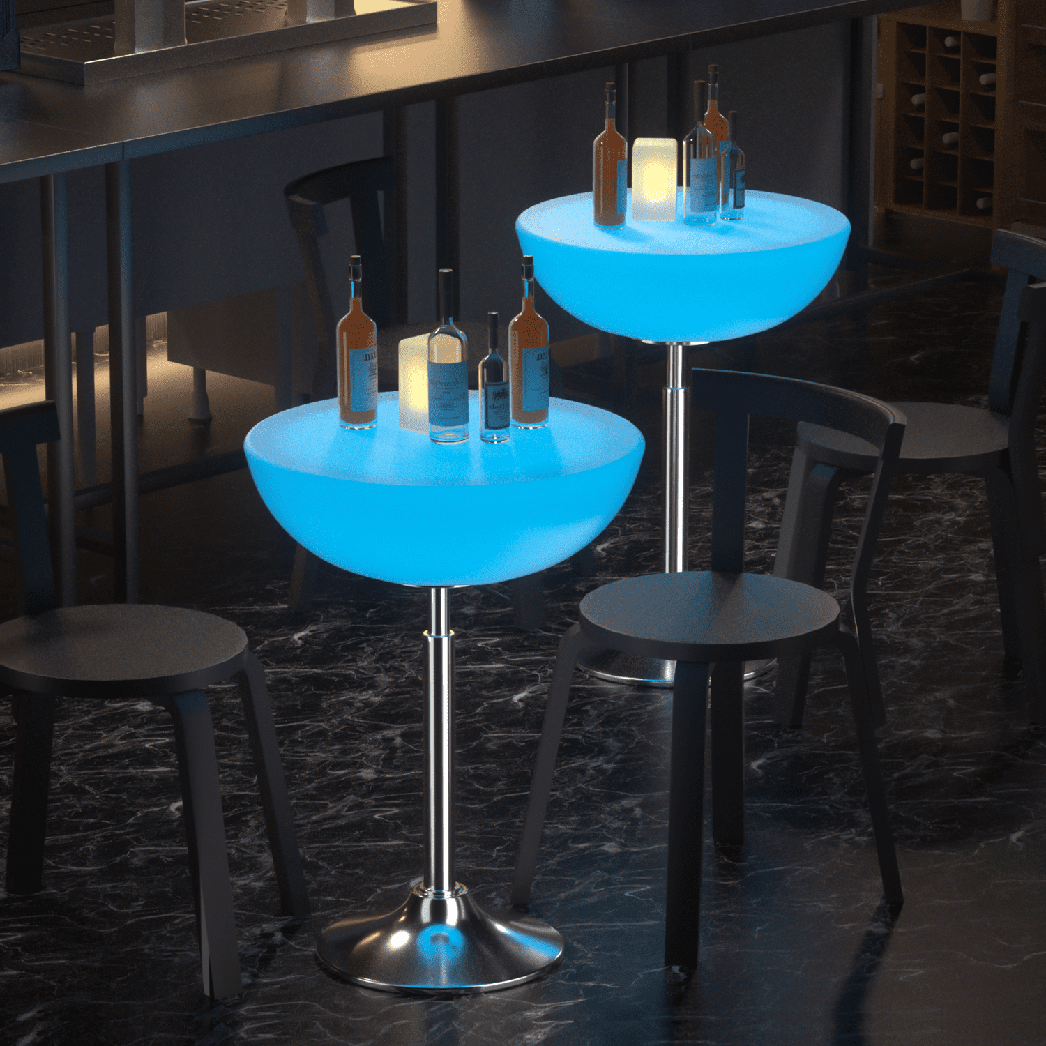 Light up bistro table discount
