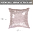 thumbnail image 4 of Unique Bargains Sparkling Sequin Decorative Throw Pillow Cover 16" x 16" Rose Gold, 4 of 8