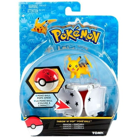 Pokemon Throw 'n' Pop Pokeball Pikachu & Poke Ball Figure Set