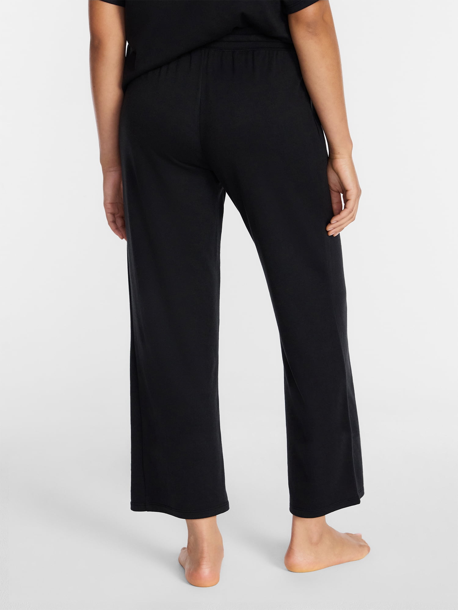 Joyspun Women's French Terry Knit Sleep Capri Pants, 25” Inseam, Sizes XS-3X