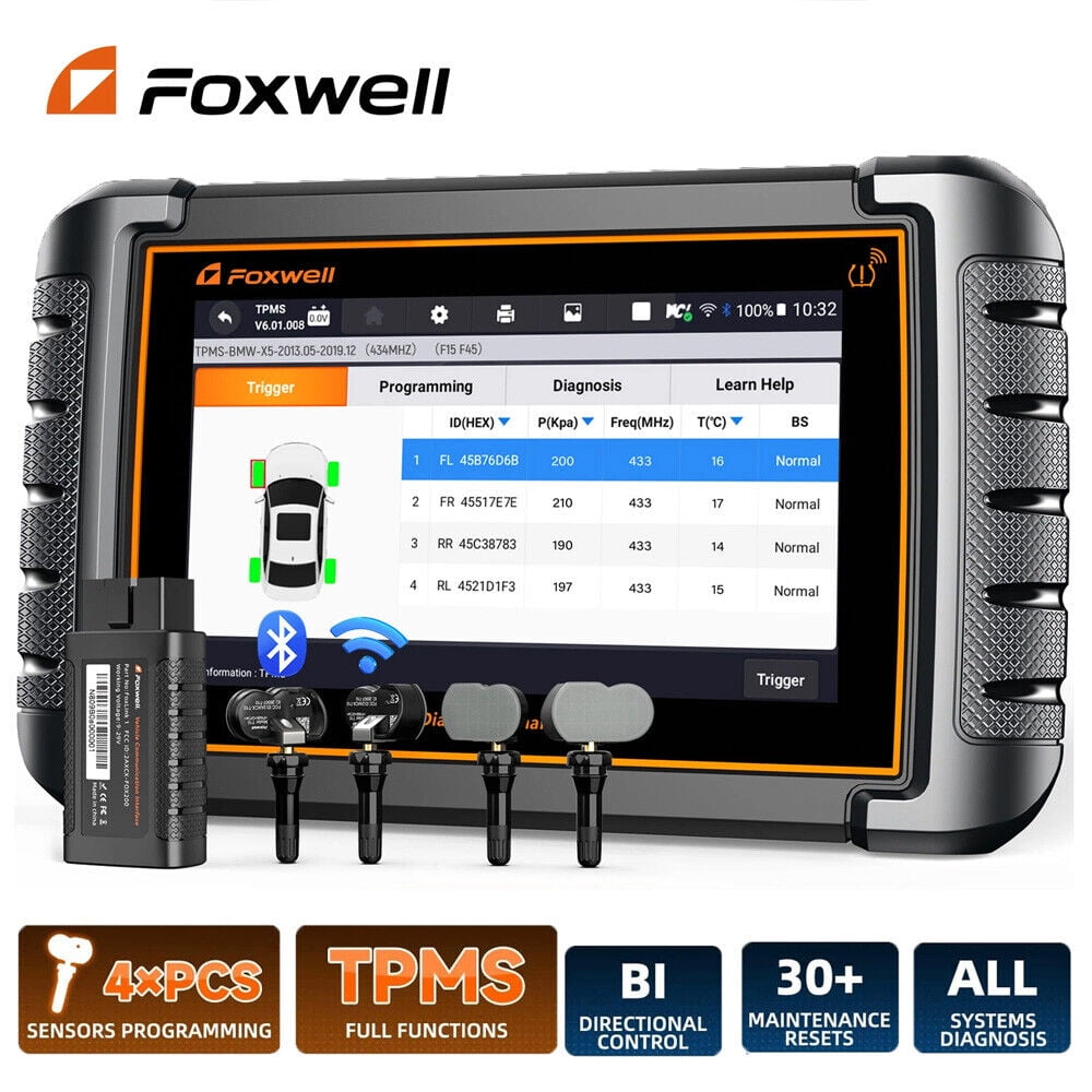 Foxwell NT809TS OBD2 Scanner Code Reader BiDirectional Scan Tool TPMS