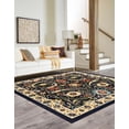 thumbnail image 3 of Rugs.com Neda Collection Rug – 8 Ft Square Navy Blue Low Rug Perfect For Living Rooms, Kitchens, Entryways, 3 of 5