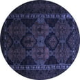 thumbnail image 1 of Ahgly Company Machine Washable Indoor Round Persian Blue Traditional Area Rugs, 8' Round, 1 of 4