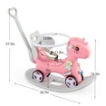thumbnail image 5 of Toddler Rocking Horse Balance Bike Ride On Toys With Balance Plate Push Handle Backrest Christmas Birthday Giftsfor Girls Boys, 5 of 7