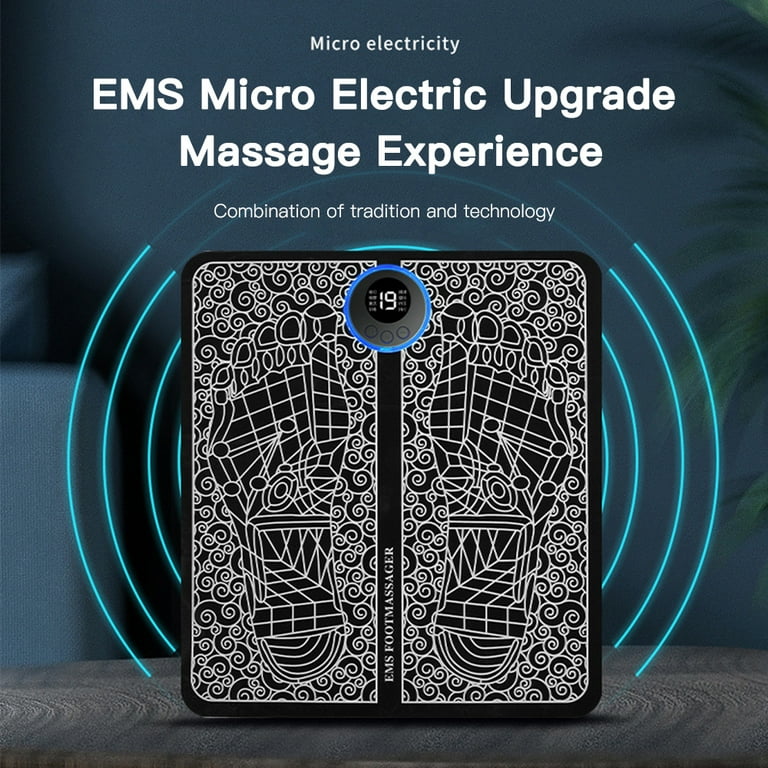 EMS Rechargeable Foot Massager, Electric Stimulator, 6 Modes, 9