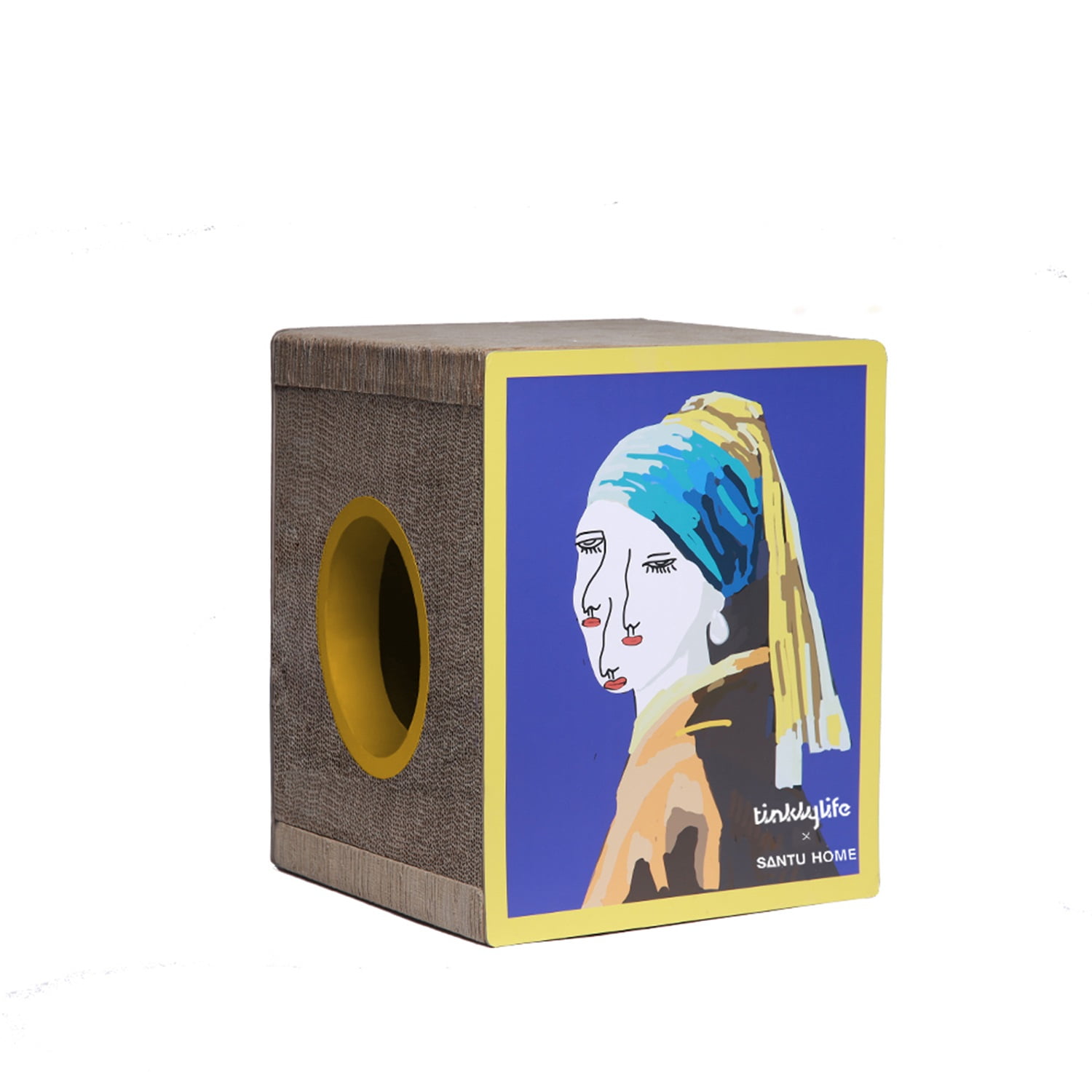 Lowestbest Art Radio Style Cat Scratching Toy, Cat House and Scratcher Cat Play House for Indoor Cats, Maid Lowestbest Art Radio Style Cat Scratching Toy, Cat House and Scratcher Cat Play House for Indoor Cats, Maid